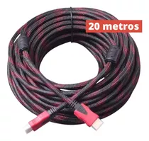 Cable Hdmi 20 Metros Doble Filtro Mallado Punta Dorada