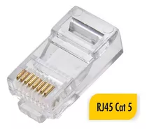 Ficha Rj45 Cat 5 X100u Conector Red Cable Utp Ethernet