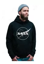 Buzo Canguro Con Capucha Logo Nasa - Aesthetic Hoodie 