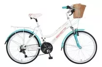 Bicicleta Benotto City Moorea R24 21v Aluminio Suspensión Blanco/aqua