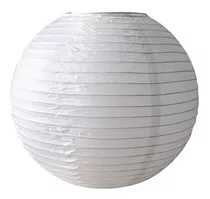 Pantalla De Papel Forma De Globo Lampara China Blanca 30 Cm 