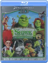 Shrek 4 Para Siempre Blu Ray 3d + Blu Ray + Dvd Película