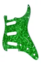 Pickguard - Placa Tipo Stratocaster Sss Verde Perlado