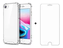 Kit Capa Capinha Transparente + Pelicula P/ iPhone 6 / 6s