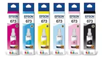 Pack 6 Colores Tintas Epson T673 | L850, L1800, L810, L805