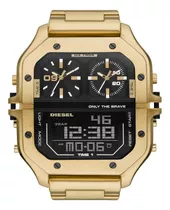 Relógio Diesel Anadigi Aço Dourado -2 Anos Garantia