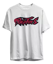 Remera Basket Nba Toronto Raptors Blanca Logo Raptors