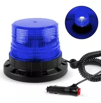 Baliza Giratoria Flash Led 12v/24v Seguridad Vigilancia Azul