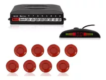Sensores De Retroceso Distancia Alarma Sonido Visual Sistema Color Rojo-213125 C43