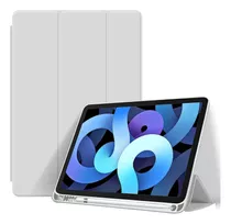 Funda Con Porta Pencil Para iPad 10.2 7ma, 8va, 9na Gen Gris