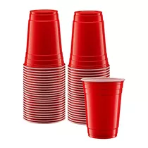 Vasos De Plástico Desechables Fiestas [18 Oz., 50 Coun...