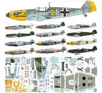 Messerschmitt Bf-109 + 45 Modelos + Base Papercraft (x Mail)