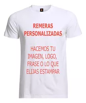 Remera Estampada Varios Diseños Personalizada