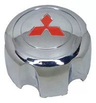 Tapa Centro Rin Mitsubishi Nativa Logo Rojo X1