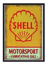 Cuadro Enmarcado - Póster Afiche Shell - Vintage 