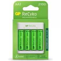 Cargador Dc De Pilas Gp Aa + 4 Pilas Aa Recargables 2100mah