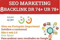 8 Backlinks Contextuais, Autoridade Dr 74  - Blog Site