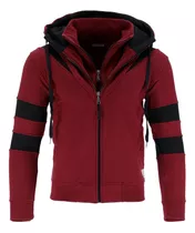 Campera Hoodie Hombres Modelo Importado Entallado A03