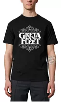 Greta Van Fleet Banda Rock Arabesco Logo Camiseta Masculina