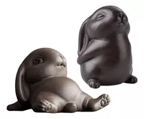 2 Estatuas De Conejo Para Decoración De Esculturas De