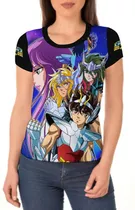 Camiseta/camisa Feminina Cavaleiros Anime Saint Seya