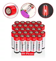 Pilas Aa Divitech® Original Paquete Con 60 Baterías 1.5v. Baterías Con Excelente Rendimiento   