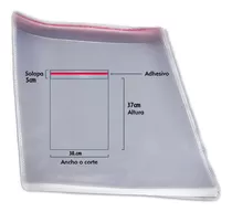 Paquete X100 Bolsas Transparente Con Solapa Adhesiva 30x42cm