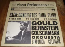 Gould Bernstein Golschmann Bach Piano Conciertos Lp Kktus