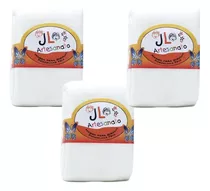 Kit 3 Kg Massas De Biscuit Jl Artesanato Branco