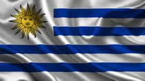 Bandera De Uruguay Mediana (140 X 80 Cm) Cosida Tela