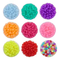 1000u Cuentas Lisas Plasticas 6mm Bolita Armado Bijou Deco