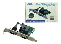 Placa Serial Rs232 Pci-e Express X1 Com 2 Portas Serial Db9