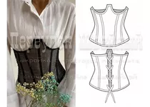 Patrón Molde Lencería Corset Bajo Busto Anjum