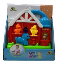 Fazenda Musical Brinquedo Infantil Para Bebês Sons E Luzes