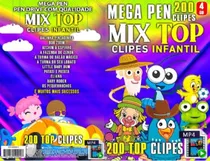 Mega Pen Drive 200 Clipes Mix Top Infantil