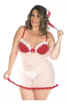 Camisola Plus Size Mamãe Noel Pimenta Sexy 