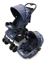 Cochecito De Paseo Bebesit Onyx 1305ts Azul Con Chasis Color Negro