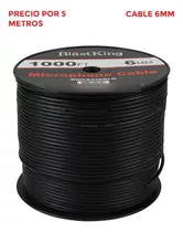 Cable Microfono 6mm Stereo Negro Blast King Por Metro