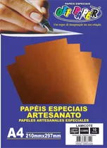 Papel Lamicote A4 250g Cobre 10 Folhas Off Paper