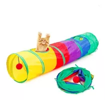 Brinquedo Interativo Para Gatos Pets Túnel Labirinto Colorid