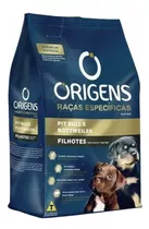 Alimento Origens Premium Special Pit Bull Y Rottweiler Para Cão Filhote Sabor Carne Em Saco De 15kg