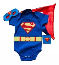Body Super Homem Bebê Mesversário Superman Festa Fantasia 