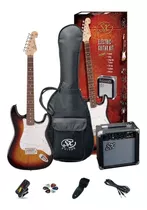 Guitarra Electrica Pack Sx Se1sk Strato Sunburst
