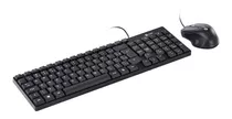 Teclado E Mouse Usb Corporativo Abnt2/1200dpi Cabo Usb 1.8m Cor Do Teclado Preto