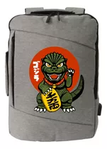 Morral Espalda Godzilla Rey Monstruo Maleta Portafolio Gris 