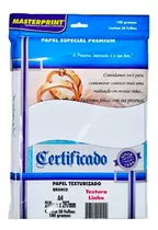 Papel A4 Branco Textura Linho 180g 50 Folhas