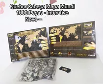 Quebra-cabeça - Scratch-off - Mapa Mundi - 1000 Peças