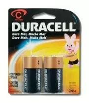 Pack X 2 Pilas Duracell Alcalinas Mediana Tamaño  C 