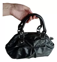 Bolso Cartera Mujer Negro Cuero Elegante 