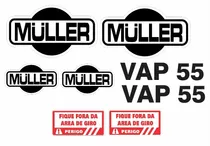 Kit Adesivos + Etiquetas Rolo Compactador Muller Vap 55